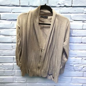 Zara zipper grey cardigan small